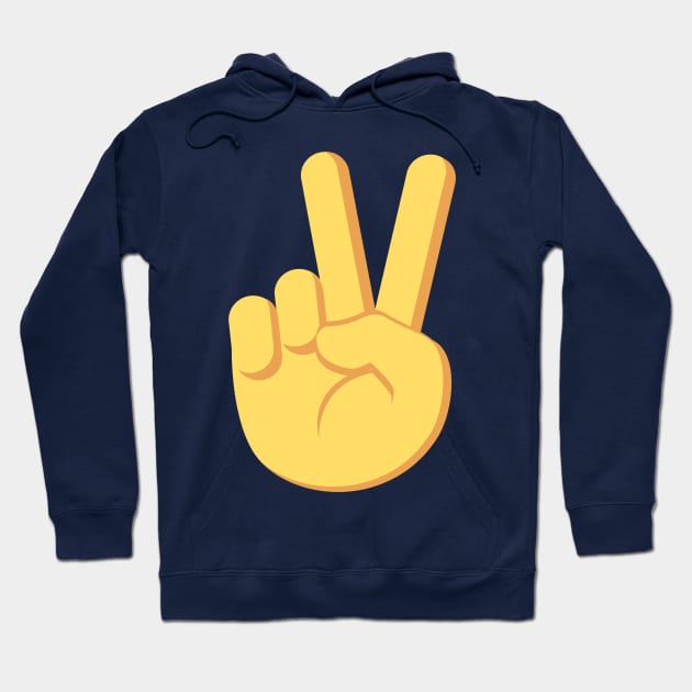 Peace Sign Emoji Hoodie by kaliyuga